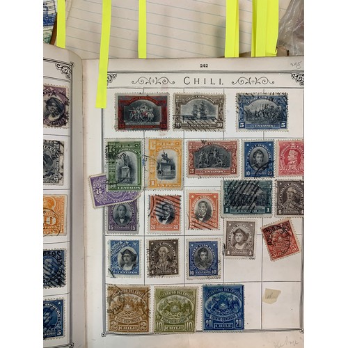 9A - World stamp collection in old well-filled The Lincoln Stamp album, strength in early issues, to incl... 