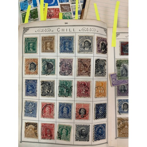 9A - World stamp collection in old well-filled The Lincoln Stamp album, strength in early issues, to incl... 