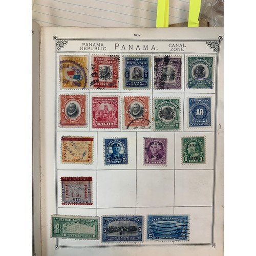 9A - World stamp collection in old well-filled The Lincoln Stamp album, strength in early issues, to incl... 