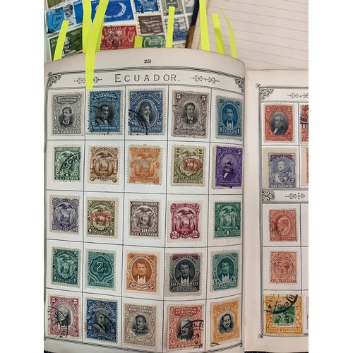 9A - World stamp collection in old well-filled The Lincoln Stamp album, strength in early issues, to incl... 