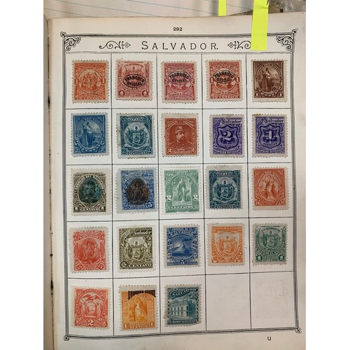 9A - World stamp collection in old well-filled The Lincoln Stamp album, strength in early issues, to incl... 