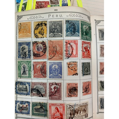 9A - World stamp collection in old well-filled The Lincoln Stamp album, strength in early issues, to incl... 