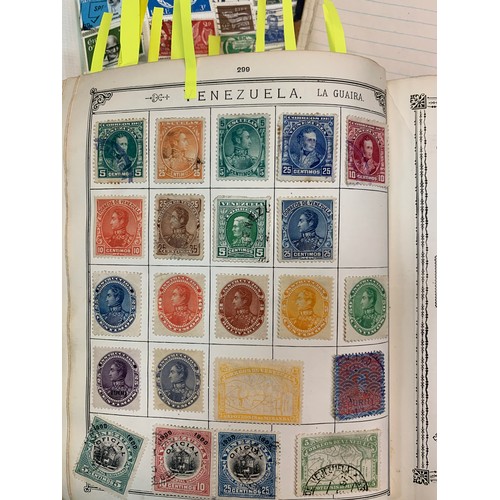 9A - World stamp collection in old well-filled The Lincoln Stamp album, strength in early issues, to incl... 