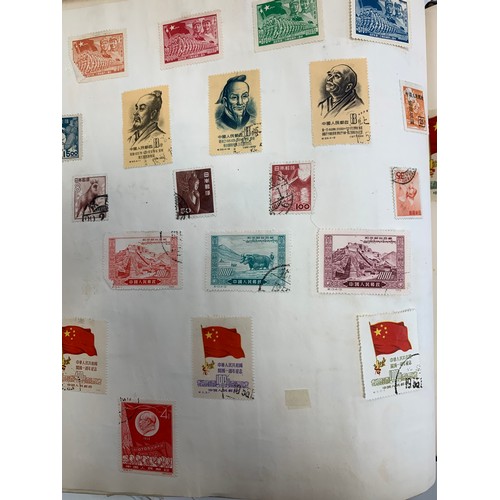 13A - World stamp collection in hobby album, including small quantities of; Australia, China, Germany, Ita... 