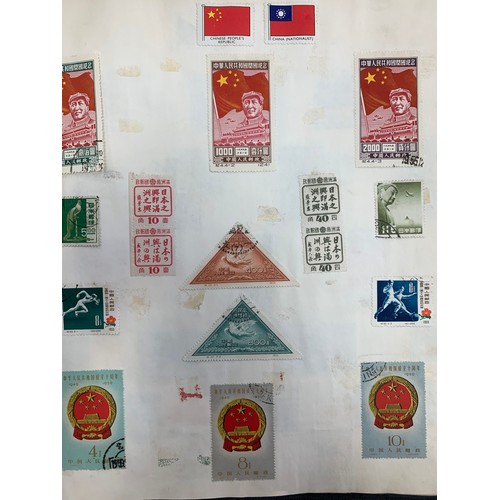 13A - World stamp collection in hobby album, including small quantities of; Australia, China, Germany, Ita... 