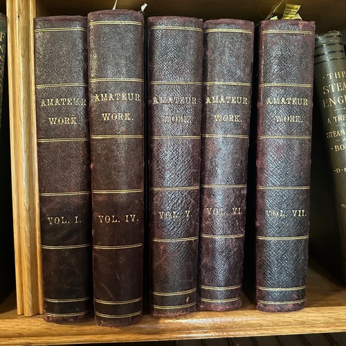 1005 - Amateur Work (Ward, Lock & Co.) in 5 bound volumes, with numbers I, IV, V, VI and VII.