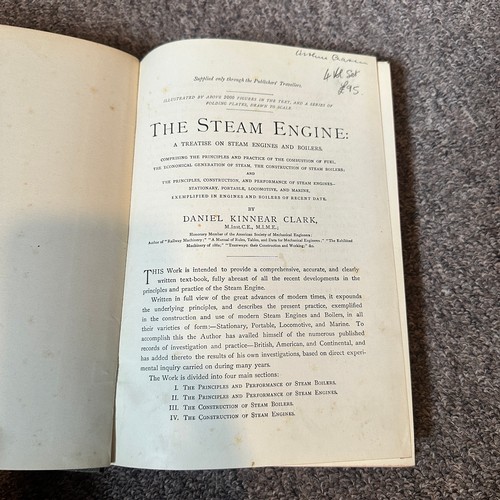 1006 - The Steam Engine - A Treatise on Steam Engines and Boilers (D.K. Clark), Volumes I to IV, Blackie an... 