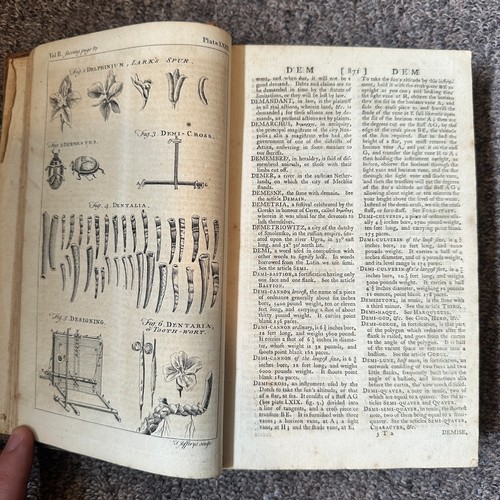 1008 - Dictionary of Arts and Sciences 1754 to 1755, printed for W. Owen of Homer's Head in Fleet Street, L... 