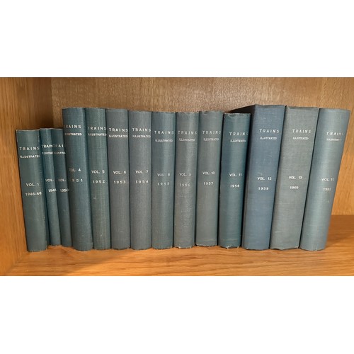 1043 - Trains Illustrated Volumes 1 to 14 (1946 to 1961). Qty 14