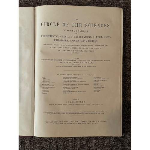 1038 - The Circle of the Sciences (James Wylde) in 7 volumes, with numbers I, III, IV, VI, VII, VIII and IX... 