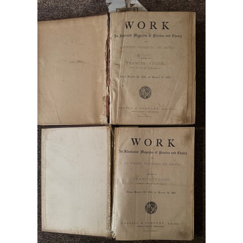 1037 - Work - The Illustrated Magazine of Practice and Theory, bound volumes 1 to 20 in 15 bound volumes (1... 