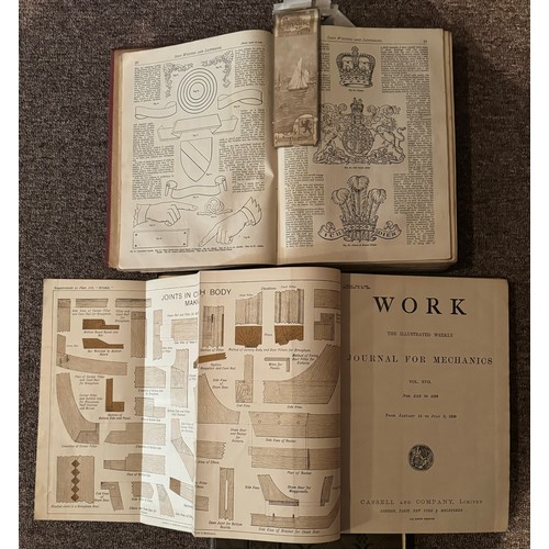 1037 - Work - The Illustrated Magazine of Practice and Theory, bound volumes 1 to 20 in 15 bound volumes (1... 