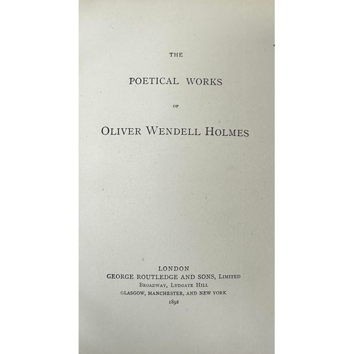 480 - Poetry, collection of ten various late 19th / early 20th Century ‘The Works of’ poetry books, fine b... 