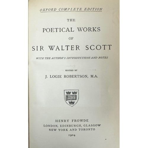 480 - Poetry, collection of ten various late 19th / early 20th Century ‘The Works of’ poetry books, fine b... 