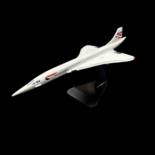 329 - British Airways Concorde G-BOAF aircraft display model approx. L45cm by Bravo Delta Models, with det... 