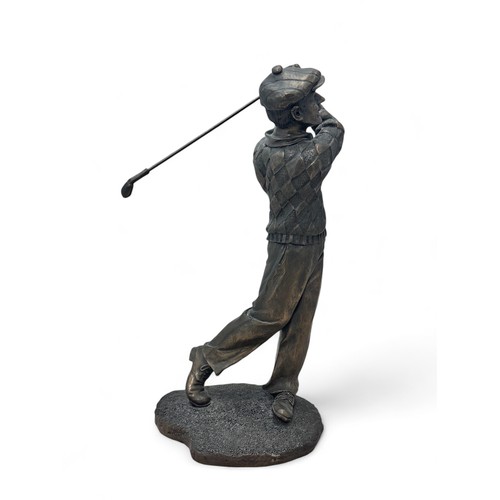 319 - Resin The Old Timer Golfer H40cm figurine, label to underneath base No. 51831B, generally excellent ... 