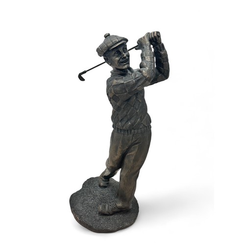 319 - Resin The Old Timer Golfer H40cm figurine, label to underneath base No. 51831B, generally excellent ... 