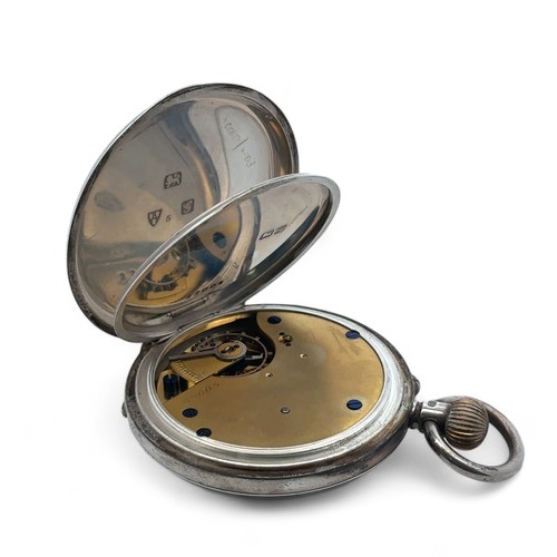 86 - A full hunter silver pocket watch by F.A. Chandler of Leamington Spa - Maker to the Admiralty'. Whit... 