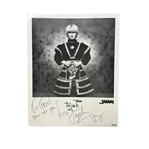 327 - An autographed signed Toyah Wilcox photo.  25.5 x 20.5cm