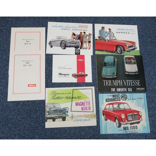 263 - 1960s British car brochures, generally excellent to good plus, with Austin Healey 3000 publication n... 