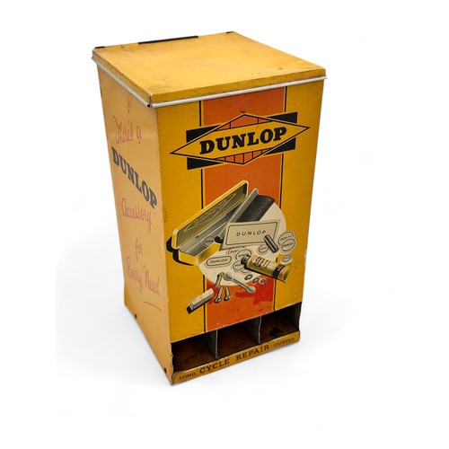 244 - A rare Dunlop counter top cycle puncture repair kit dispenser Made from tin plate measures 23 x 12 x... 