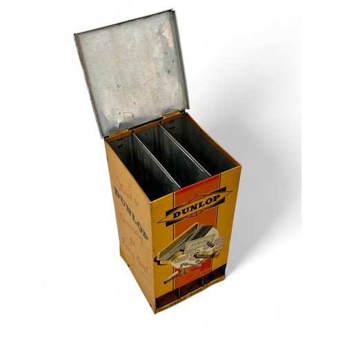 244 - A rare Dunlop counter top cycle puncture repair kit dispenser Made from tin plate measures 23 x 12 x... 