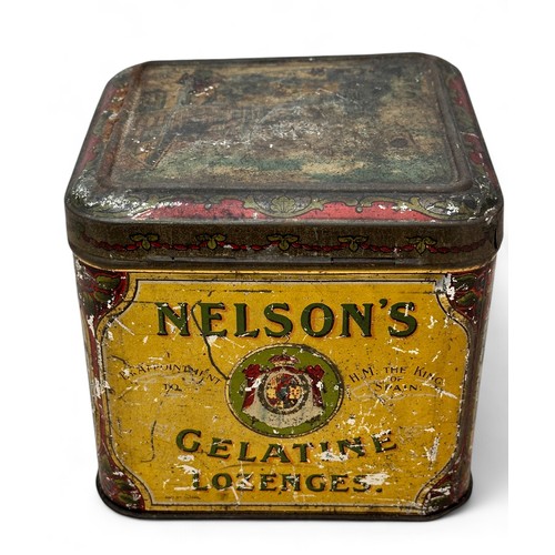 245 - This tin is really charming. Made to hold Nelson's Gelatine Lozenges By appointment to H.M The King ... 