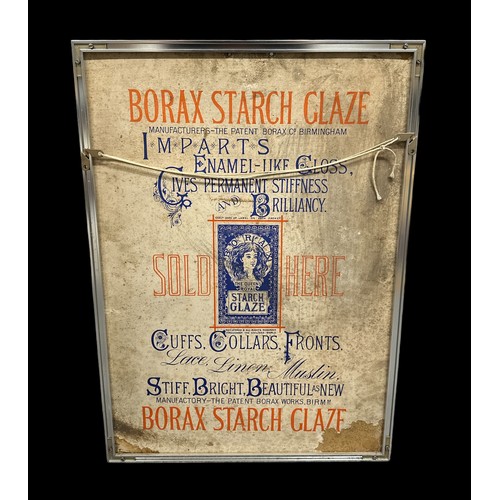 253 - Original Two Sided Borax Starch Advertising Poster Featuring Queen Victoria Presentation at Court, P... 