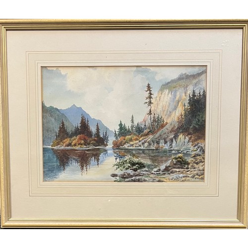 412 - Reg W. Sayle (British, 20th Century), watercolour landscape on paper. Framed and glazed, signed R. W... 