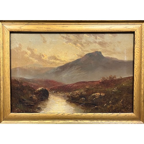 442 - F.E. Jamieson A.K.A. Graham Williams (Scottish, 1895-1950), oil on canvas landscape. Framed, signed ... 