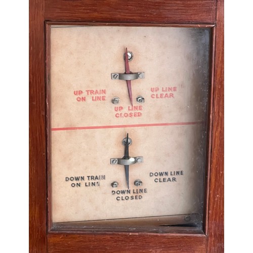 270 - Railway telegraph block instrument, no visible marking, good plus wooden case. Contents appear compl... 