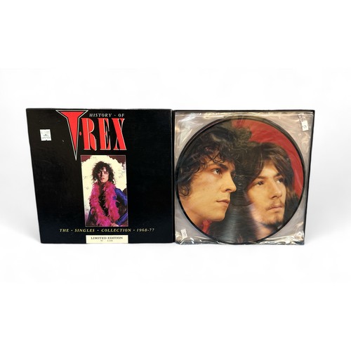 293 - 1986 History Of T Rex - The Singles Collection 1968-77 limited edition no. 1396, box set with 1-4 Wa... 