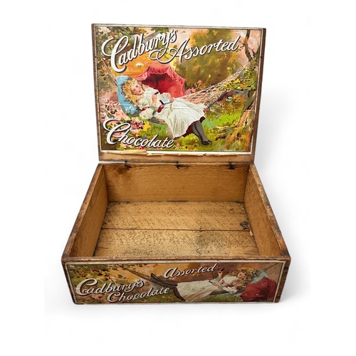 222 - Cadbury's Chocolate Wooden Counter Display Box. Box would of contained 4lbs Cadbury's Penny Assorted... 