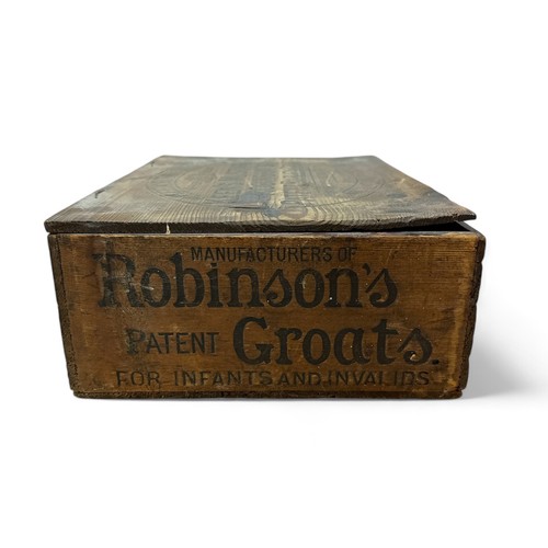 213 - Wooden Keen's Mustard Trade Box. Etched on top of box Keen Robinson & Co. Keen's Mustard Robinson's ... 