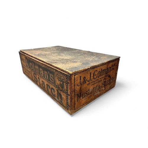 231 - Colman's Starch Wooden Trade Box. Printed on front panel Colman's Starch 1lb boxes No1 London White ... 