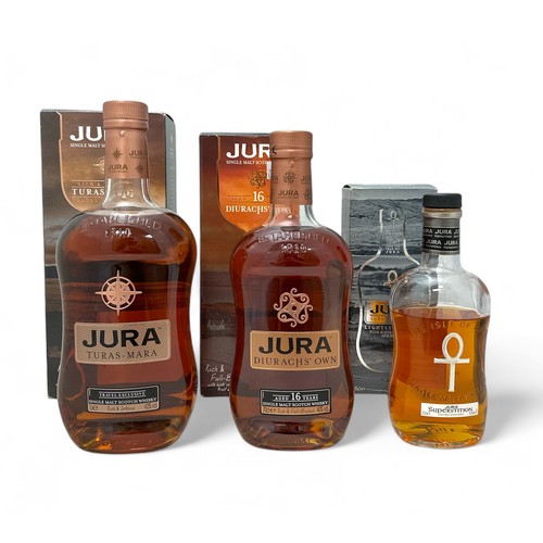 197 - Selection of Jura Single Malt Scotch Whisky's to include Jura Turas-Mara 42% ABV / 1L, Jura Diuarach... 