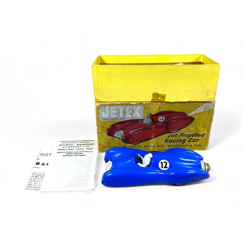 315 - Jetex Racing Car (Wilmot, Mansour & Co. Ltd.), blue with driver figure and race#12 labels, accessori... 