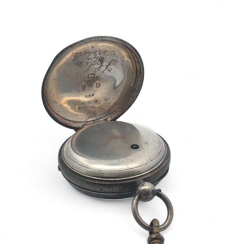 90 - A silver pocket watch by Ward & Son and two pocket knives, one with a silver blade and mother of pea... 