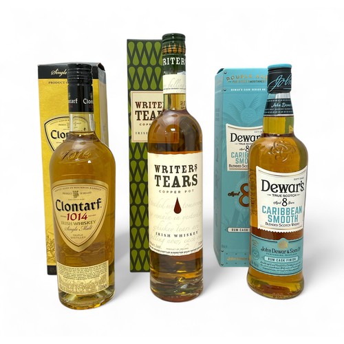 191 - Small selection of Irish and Scottish Whiskys to include Dewar's Aged 8 Years, Clontarf Single Malt ... 