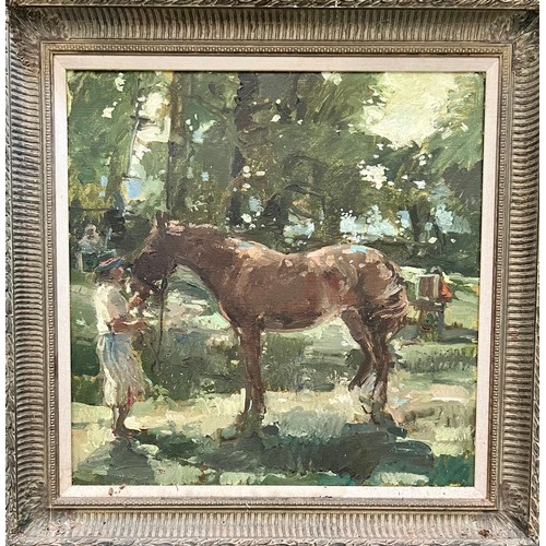 444 - Thomas Coates (British, 1941-2023), ‘At the Sale, Lexington Kentucky’ oil on canvas, 1987. Tom Coate... 