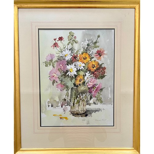 397 - Marjorie Best (British, 1903-1977), Still life of flowers watercolour on paper. Signed to lower righ... 