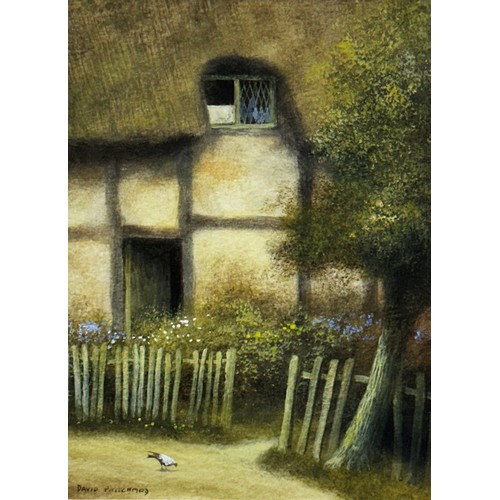 407 - David Pritchard (British, 20th Century), idyllic cottage diptych watercolour on paper. Two works, bo... 