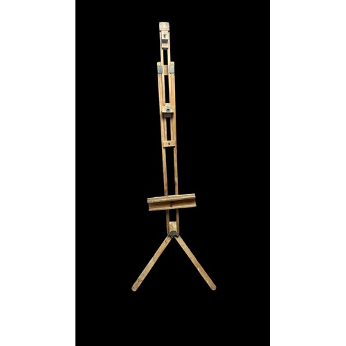 383 - Windsor & Newton wooden standing artists easel. Height approx. 205cm.