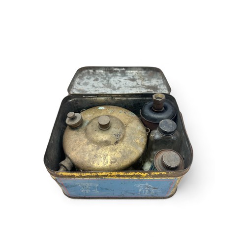 248 - Vintage Swedish Optimus OO Camp Stove in its original tin together with an original Optimus can of o... 