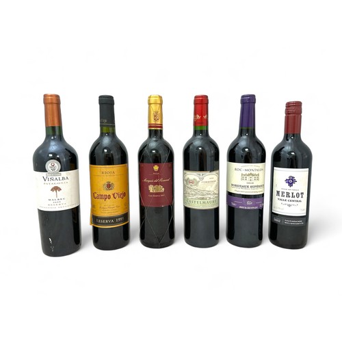 167 - Six Bottles of Red Wine to include; Marqués de Romeral Gran Reserva 2001, 2009 Castelmaure Corbières... 