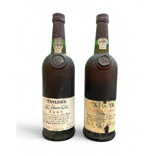 159 - Pair of Taylor's Ports to include 20 Years Old Batch No. 68538 and 10 Years Old. Both sealed.