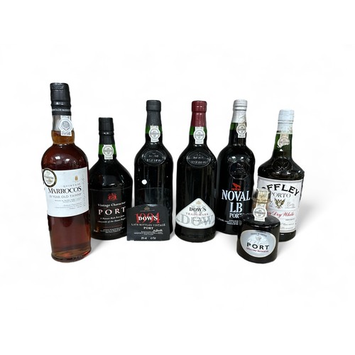 163 - Selection of Ports to include Dow's Trademark Reserve, Dow's Late Bottled Vintage Port, Vintage Char... 