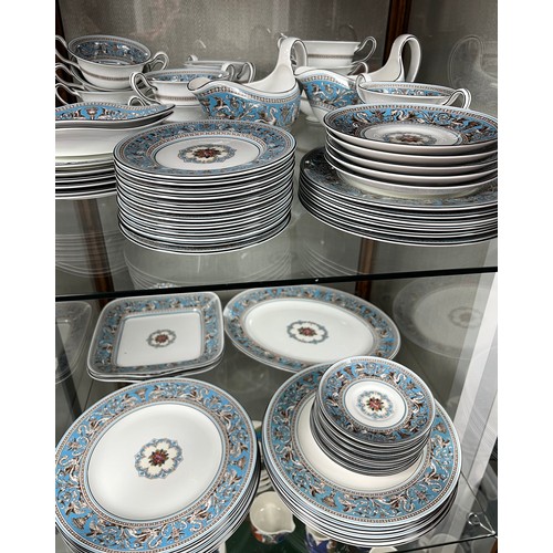 359 - Wedgwood, 65 piece Wedgwood Bone China Florentine Turquoise part dinner / tea service. Including; do... 