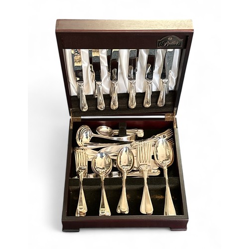 137 - George Butler Cavendish Sheffield England canteen of cutlery. Cased, appears complete.