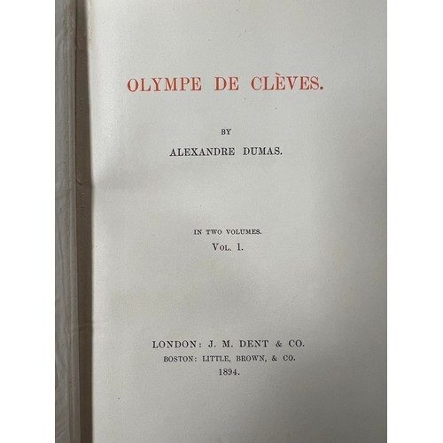 491 - ALEXANDRE DUMAS; a collection of 35 volumes of various works, published J. M. Dent, 1894, hardback g... 